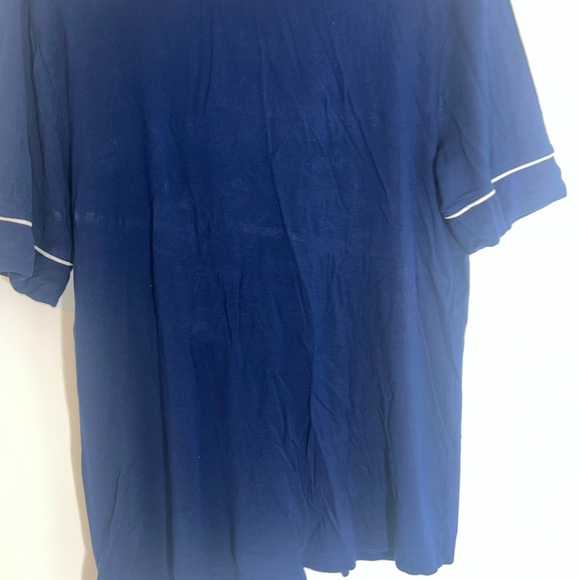 EBERJEY TENCEL Modal Short Sleeve Women's Navy Blue Pajama TOP SMALL - Picture 11 of 12